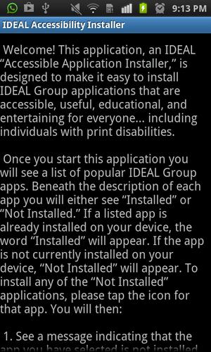 IDEAL Accessible App Installer