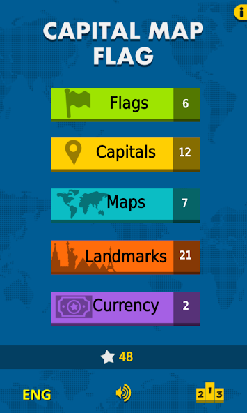 Capital Map Flag - geo quiz