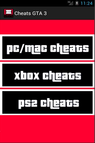 Cheats for GTA 3