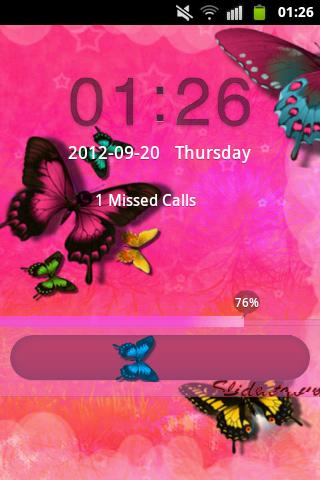 Butterfly Pink Theme GO Locker