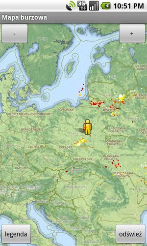 Mapa burzowa i pogodowa