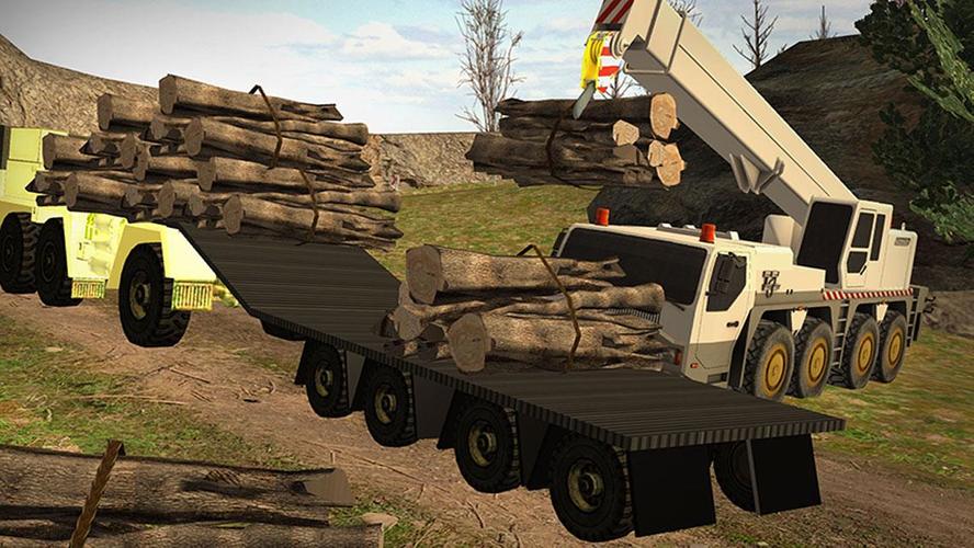 Log Transporter Cargo Truck 3D