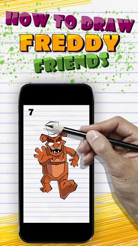 How to draw Freddy Friends