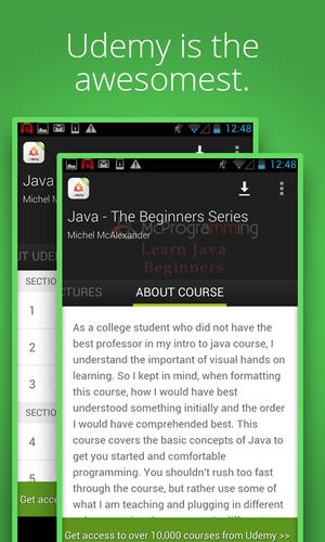 Online Java learning by Udemy