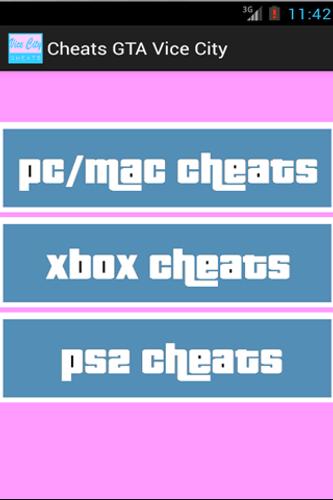 Cheats for GTA Vice City