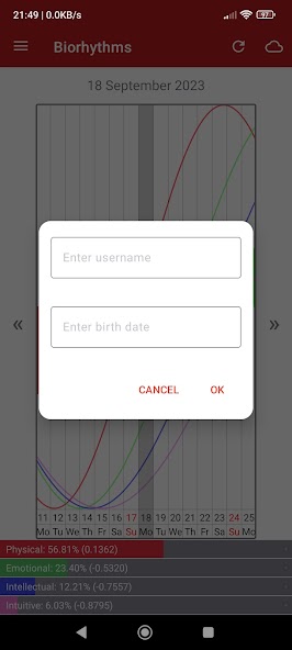 Personal Biorhythms Calculator