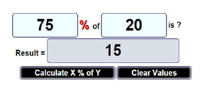 Percentage Calculator 3 in 1