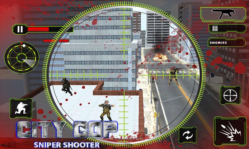 City Cop Sniper Shooting 3D