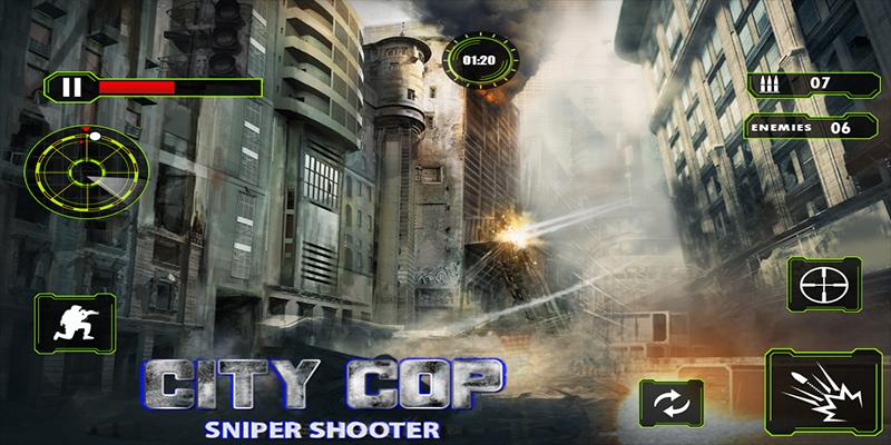 City Cop Sniper Shooting 3D