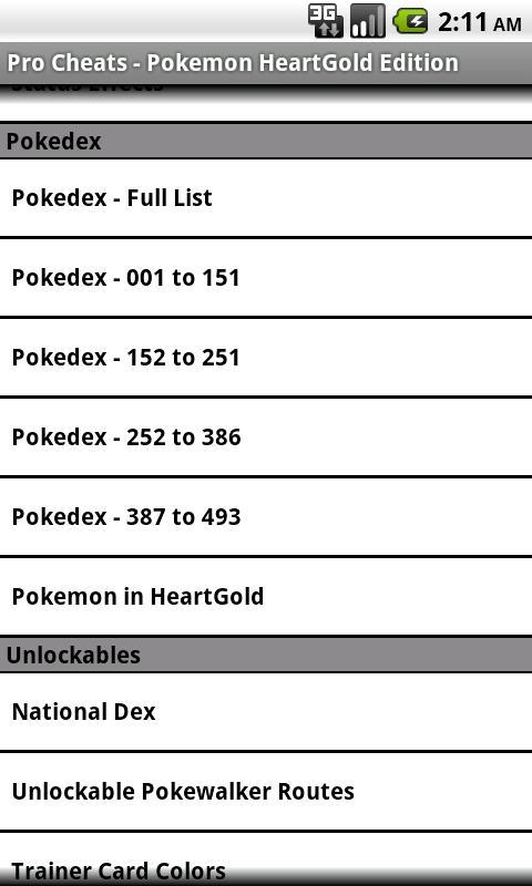 Pro Cheats: Pokemon HeartGold