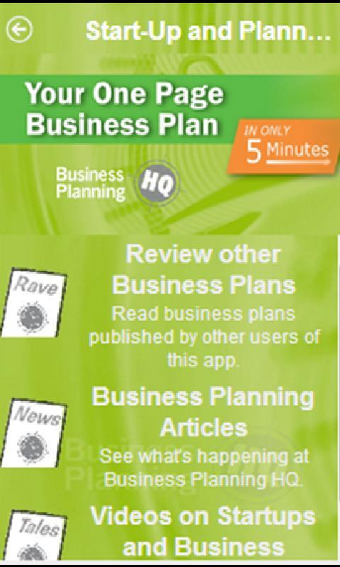 Business Plan in 5 Minutes