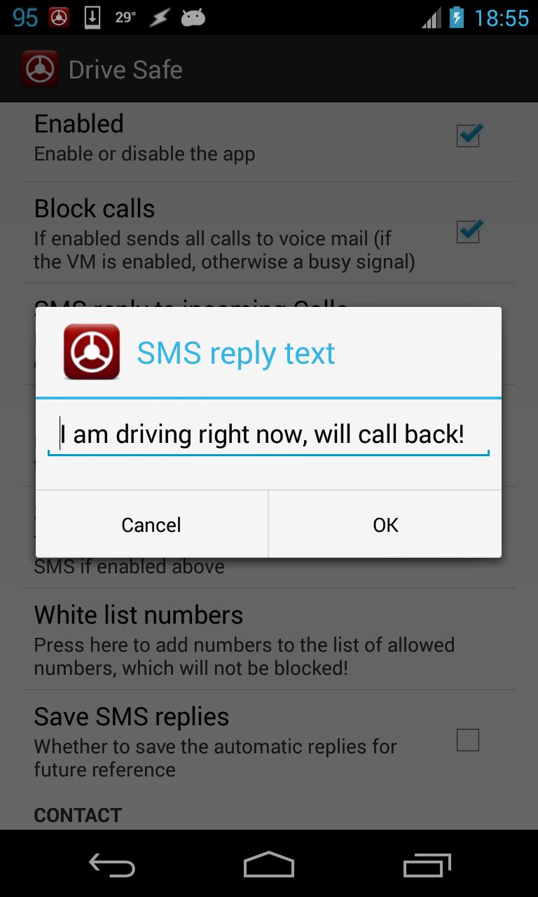 Drive Safe Free-Read Caller ID