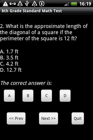 5~8th Grade Math Test Free