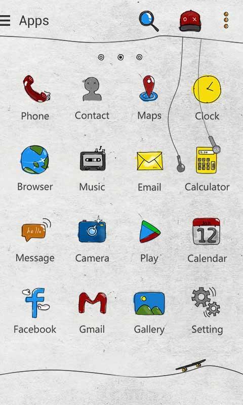 Skater boy GO Launcher Theme