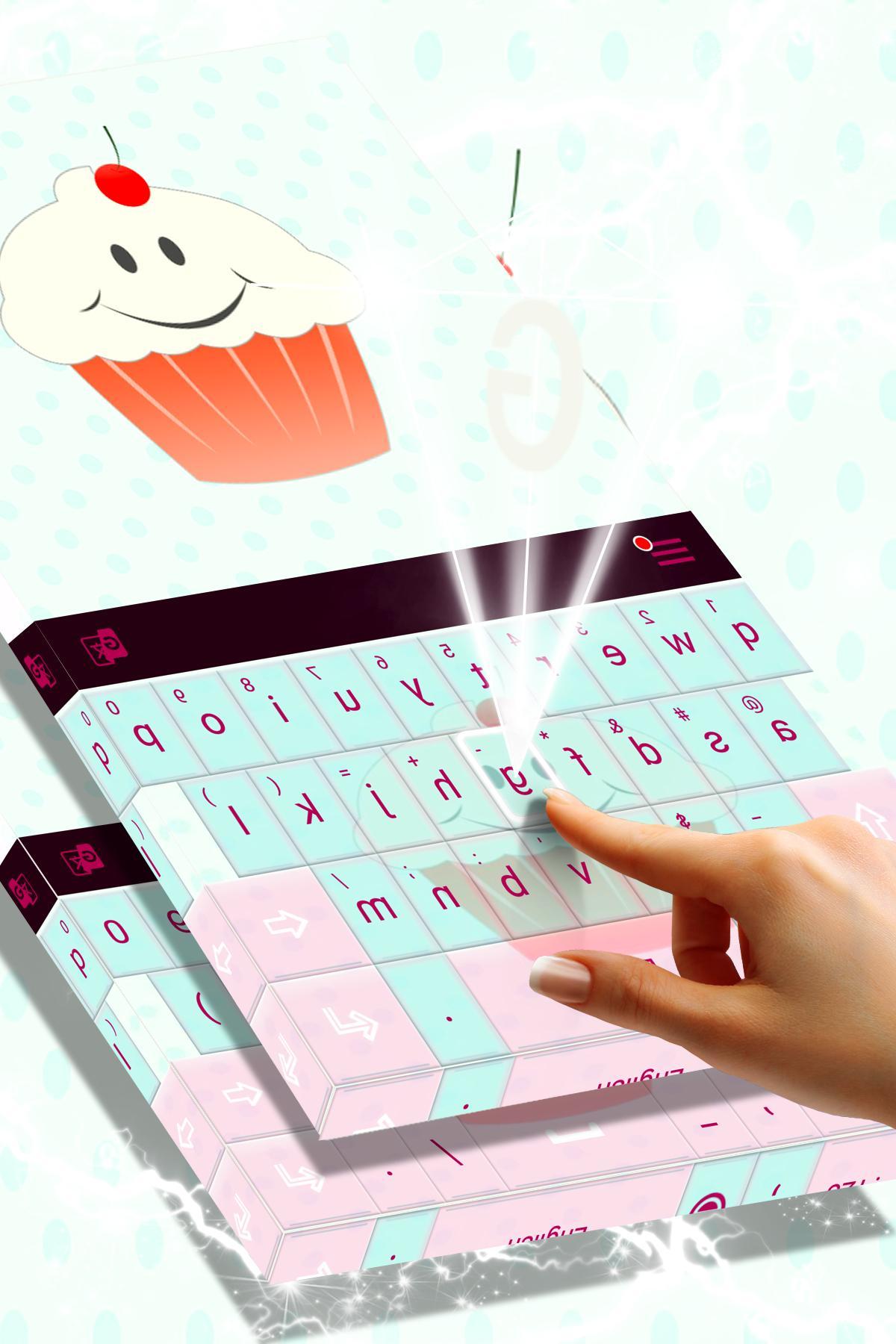 Cute Keyboard Cupcakes Theme