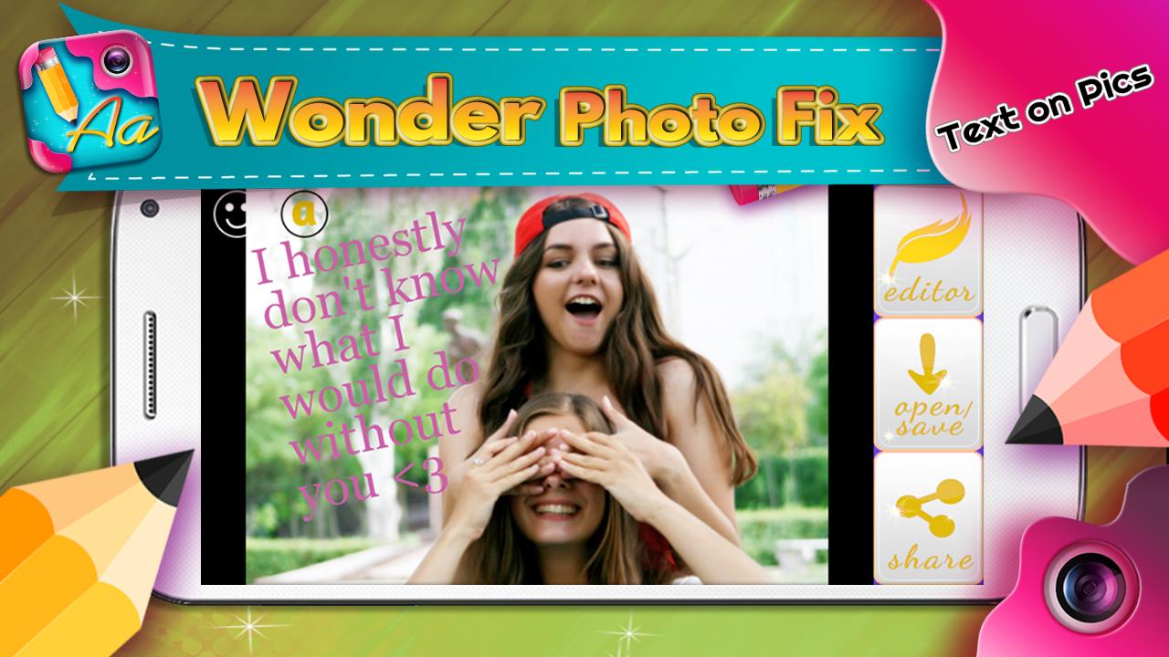 Wonder Photo Fix Text on Pics