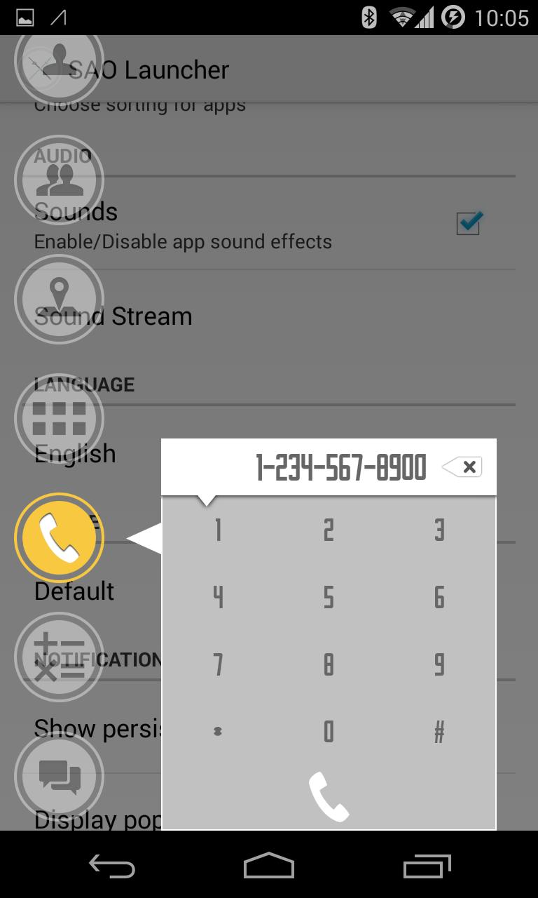 SAO Dialer Extension