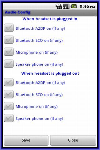 Audio Config