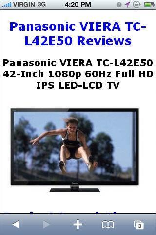 VIERA TCL42E50 TV Reviews