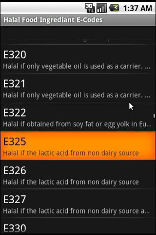 Halal E-Codes