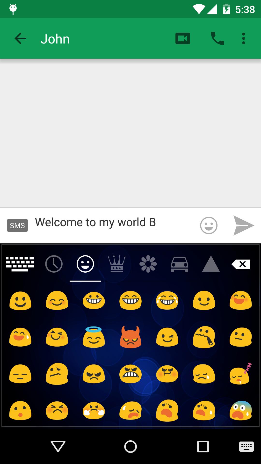 Dark Blue Emoji Keyboard