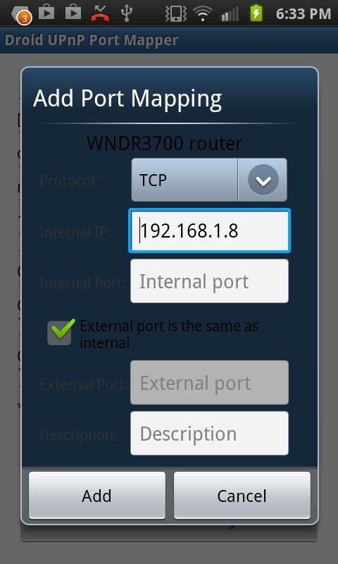 Droid UPnP Port Mapper