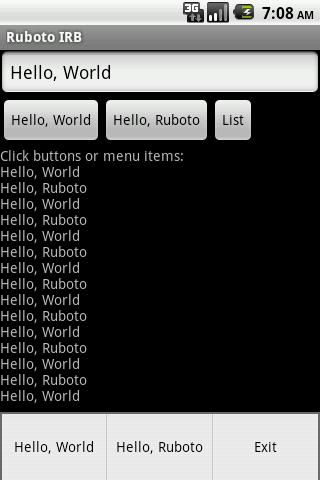 Ruboto IRB (Ruby on Android)