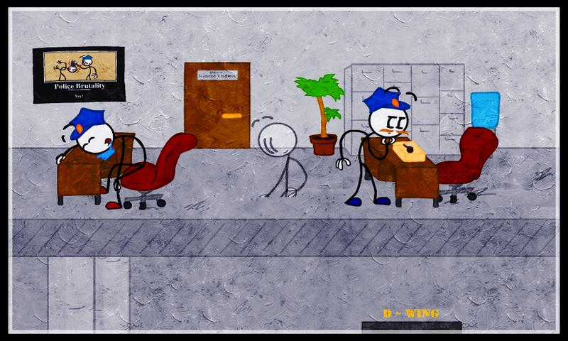 Stickman Go to Police Office