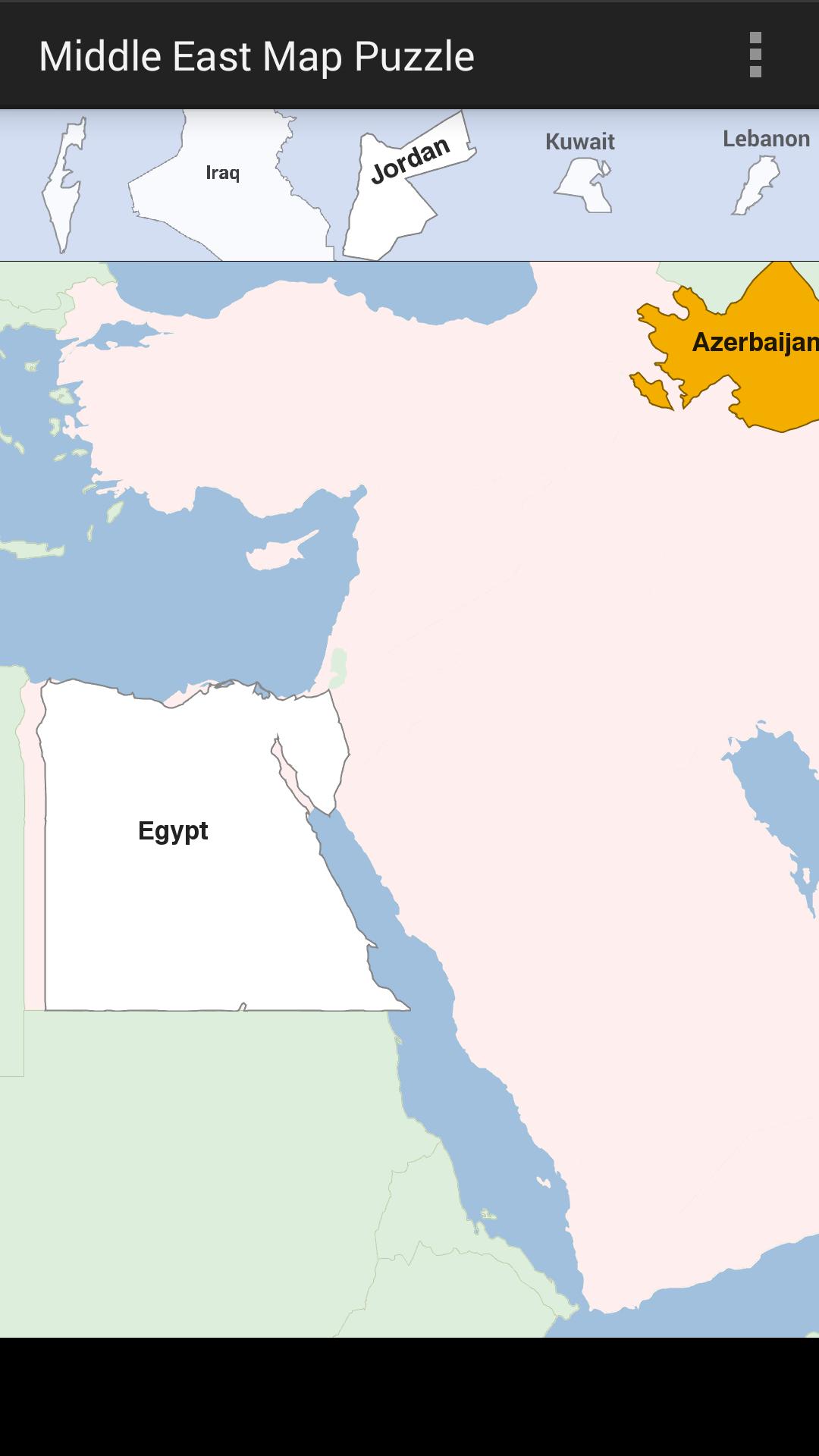 Middle East Map Puzzle