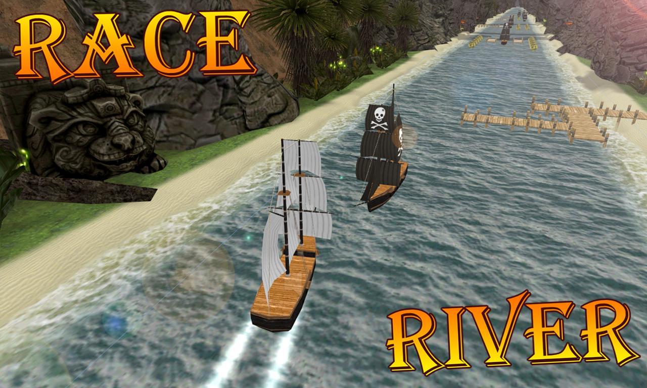 Turbo River Racing Ship 3D