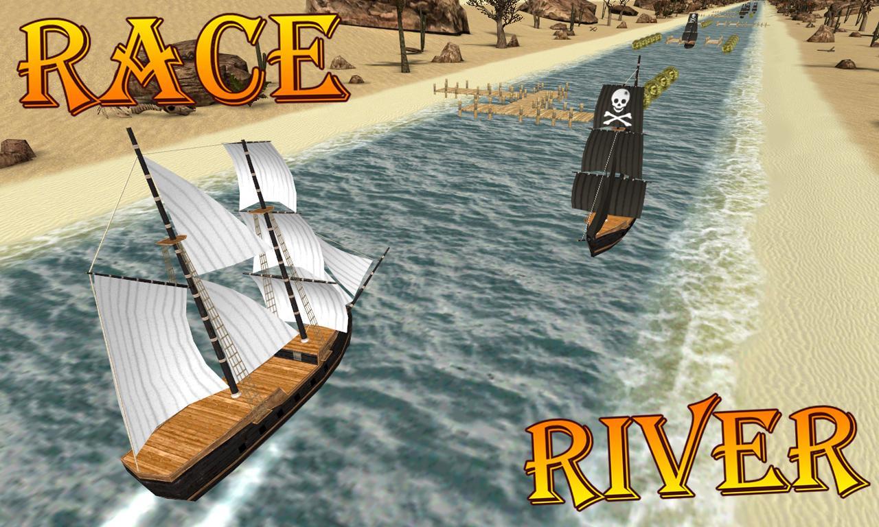 Turbo River Racing Ship 3D