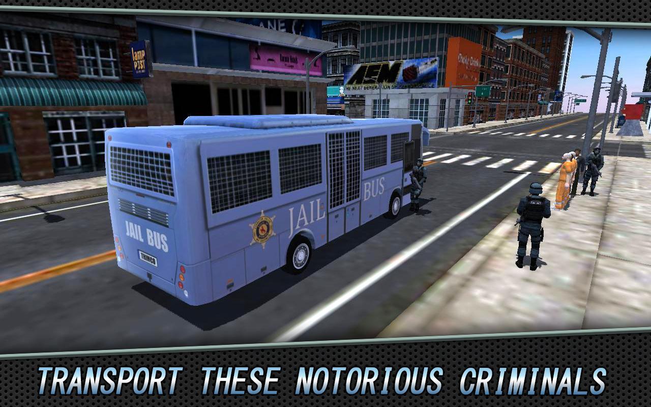 3D Police Bus Prison Transport