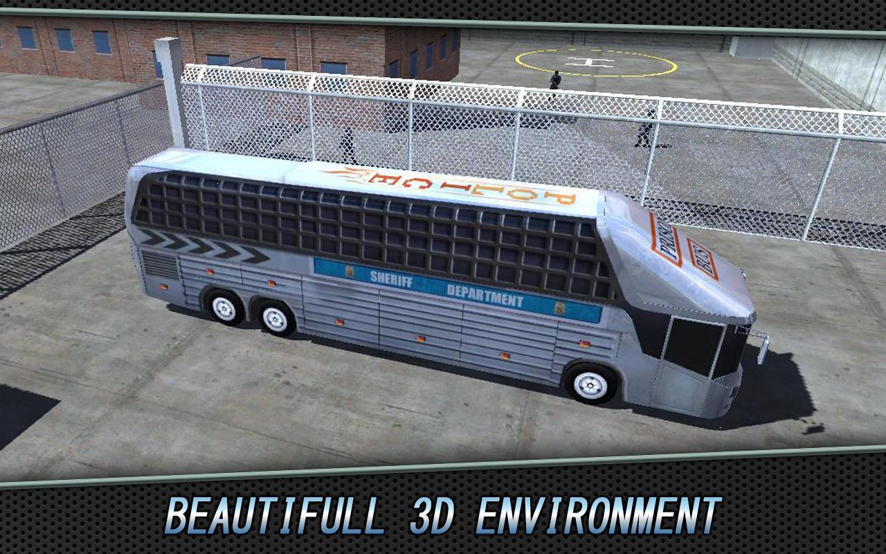 3D Police Bus Prison Transport