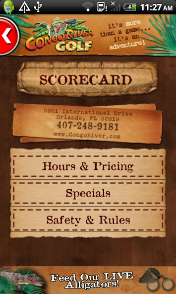 Congo River Golf Scorecard App