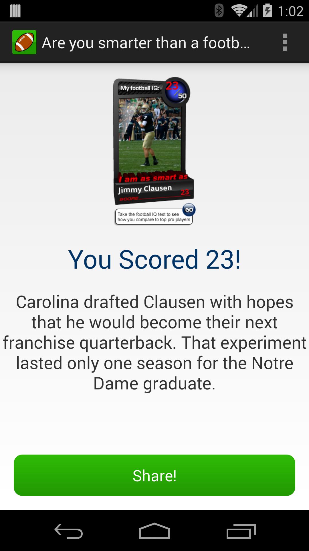 Football Wonderlic Test