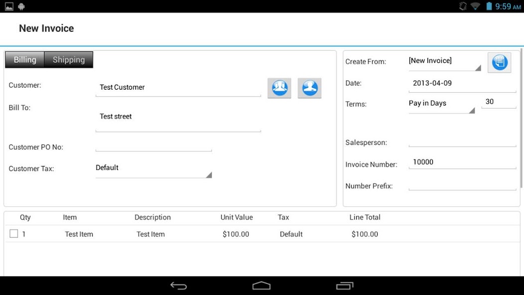 Express Invoice Invoicing