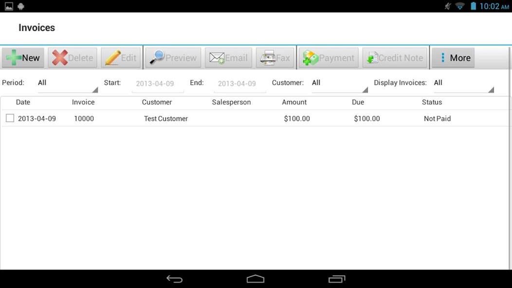 Express Invoice Invoicing