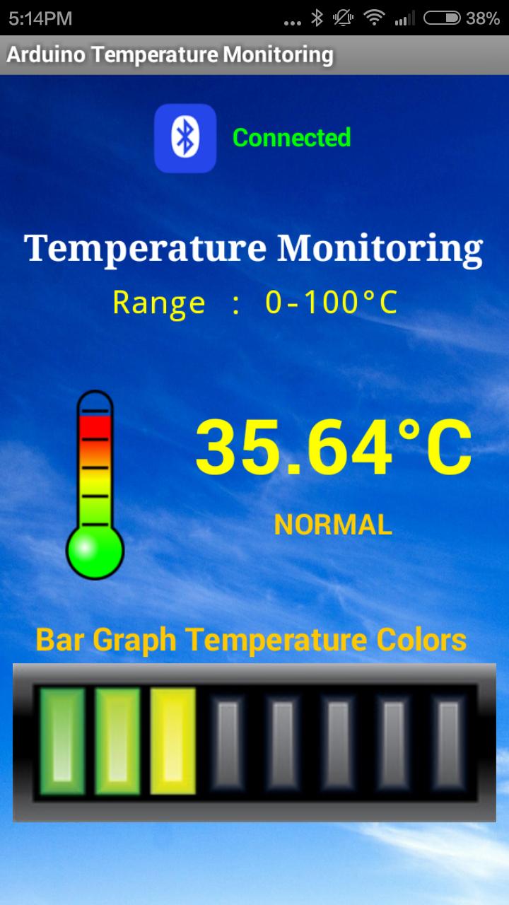 Arduino Bluetooth LM35