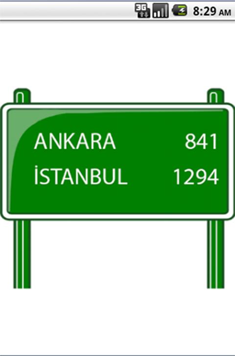 Distance Between Cities in TR