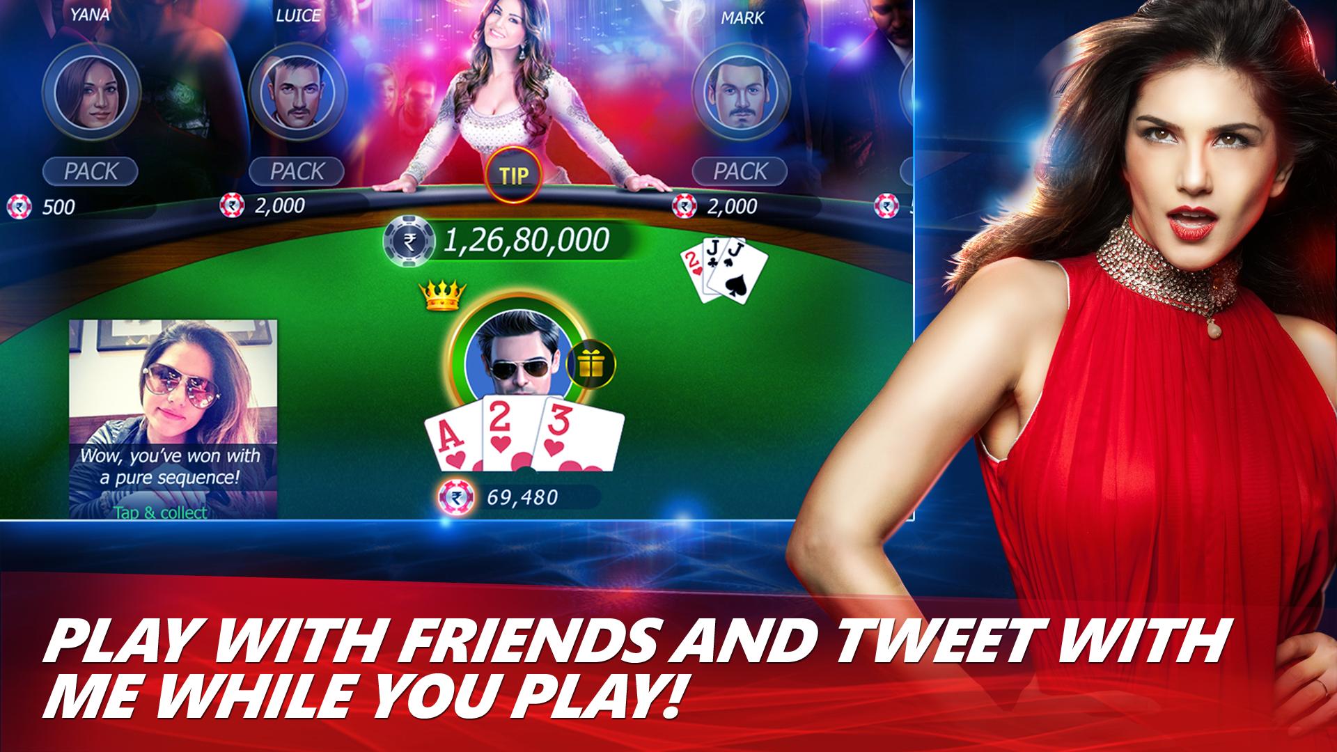 Teen Patti with Sunny Leone