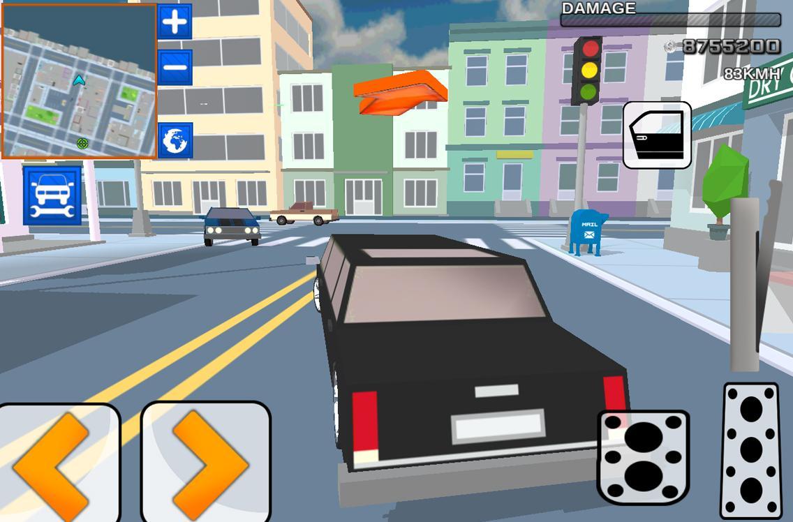 Car Craft Blocky City Racer