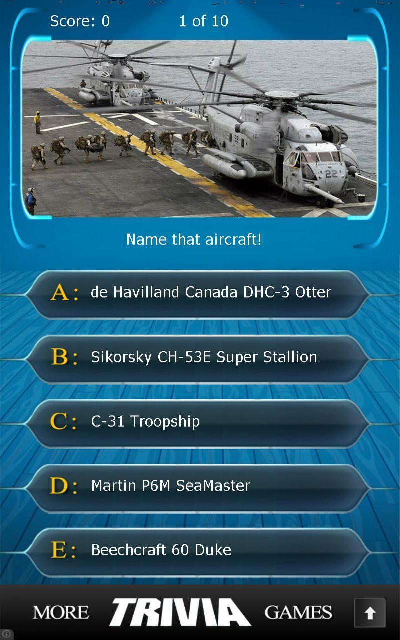 Name that Aircraft Trivia