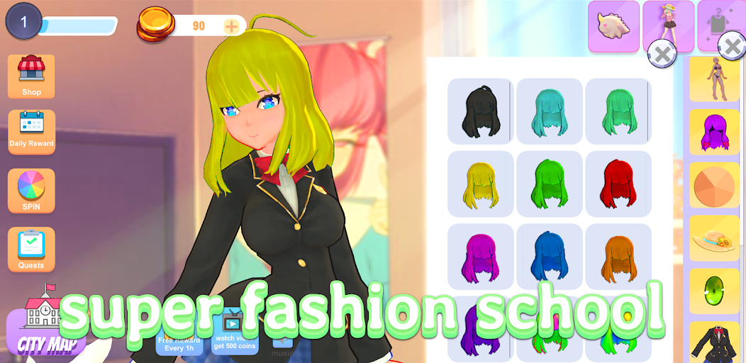 life idol 2 dress up 3d School