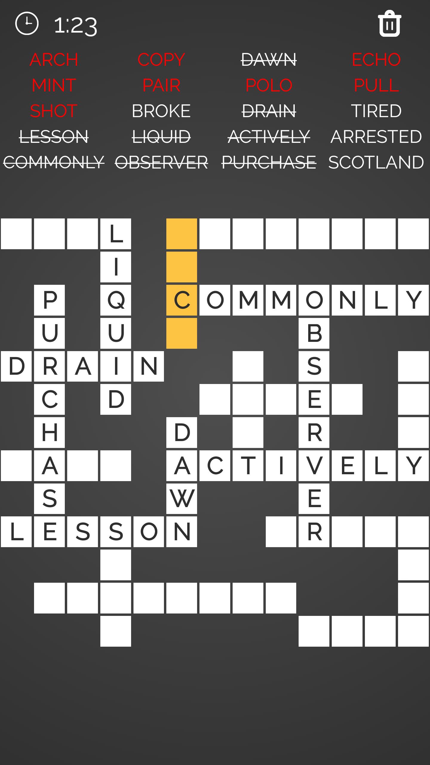 Crossword : Word Fill