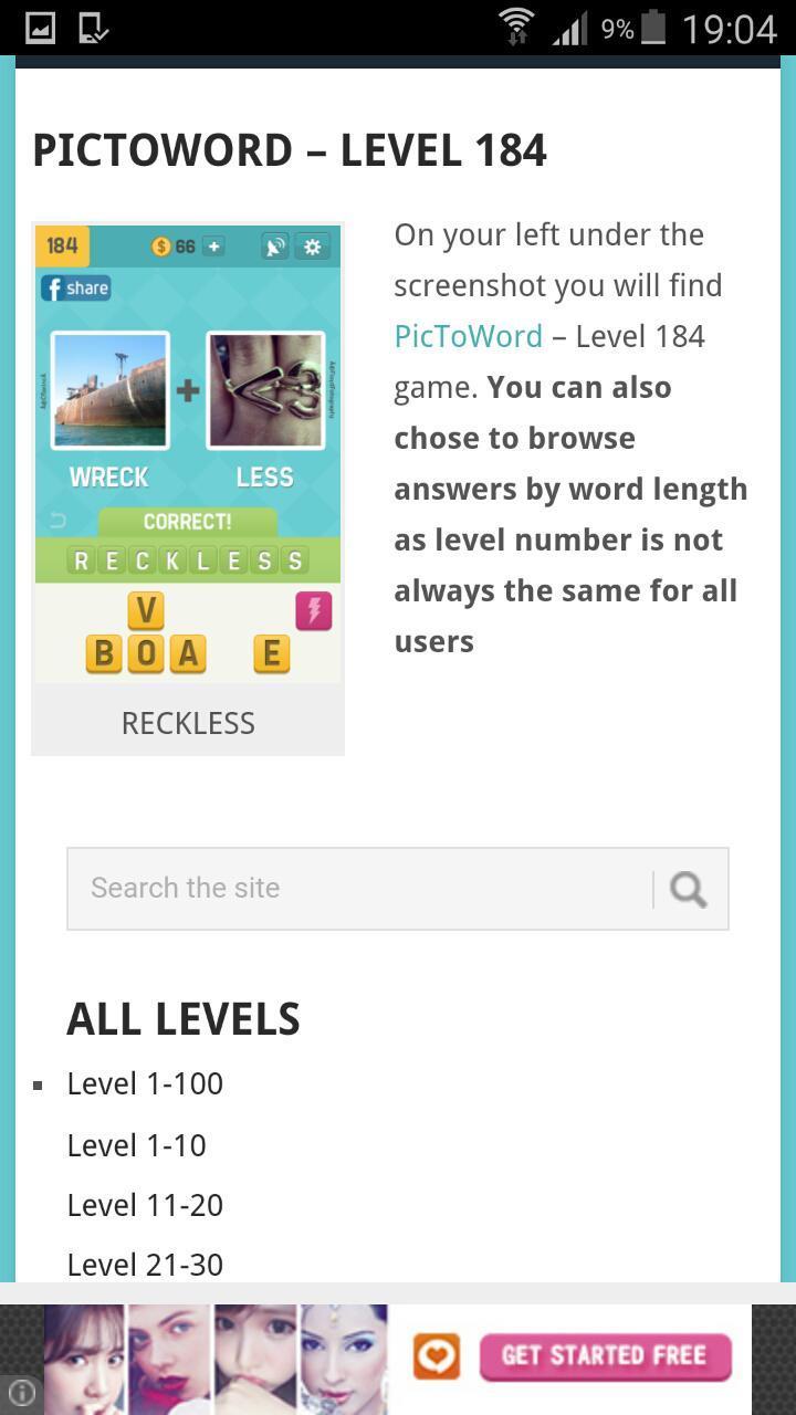 PicToWord Answers