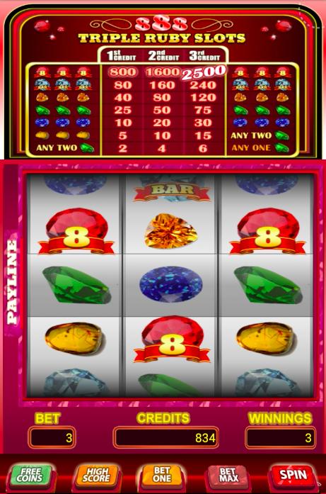 SLOTS - Triple Ruby Slots 888