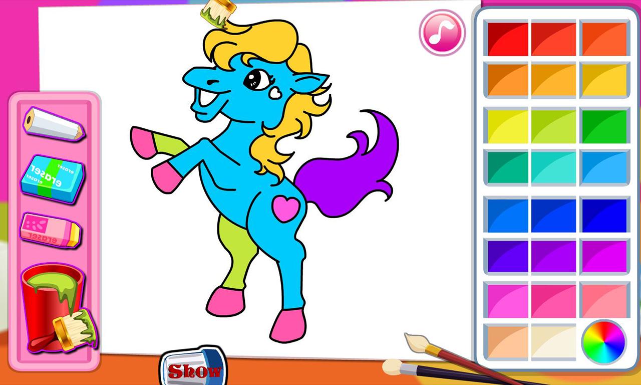 Pony coloring game