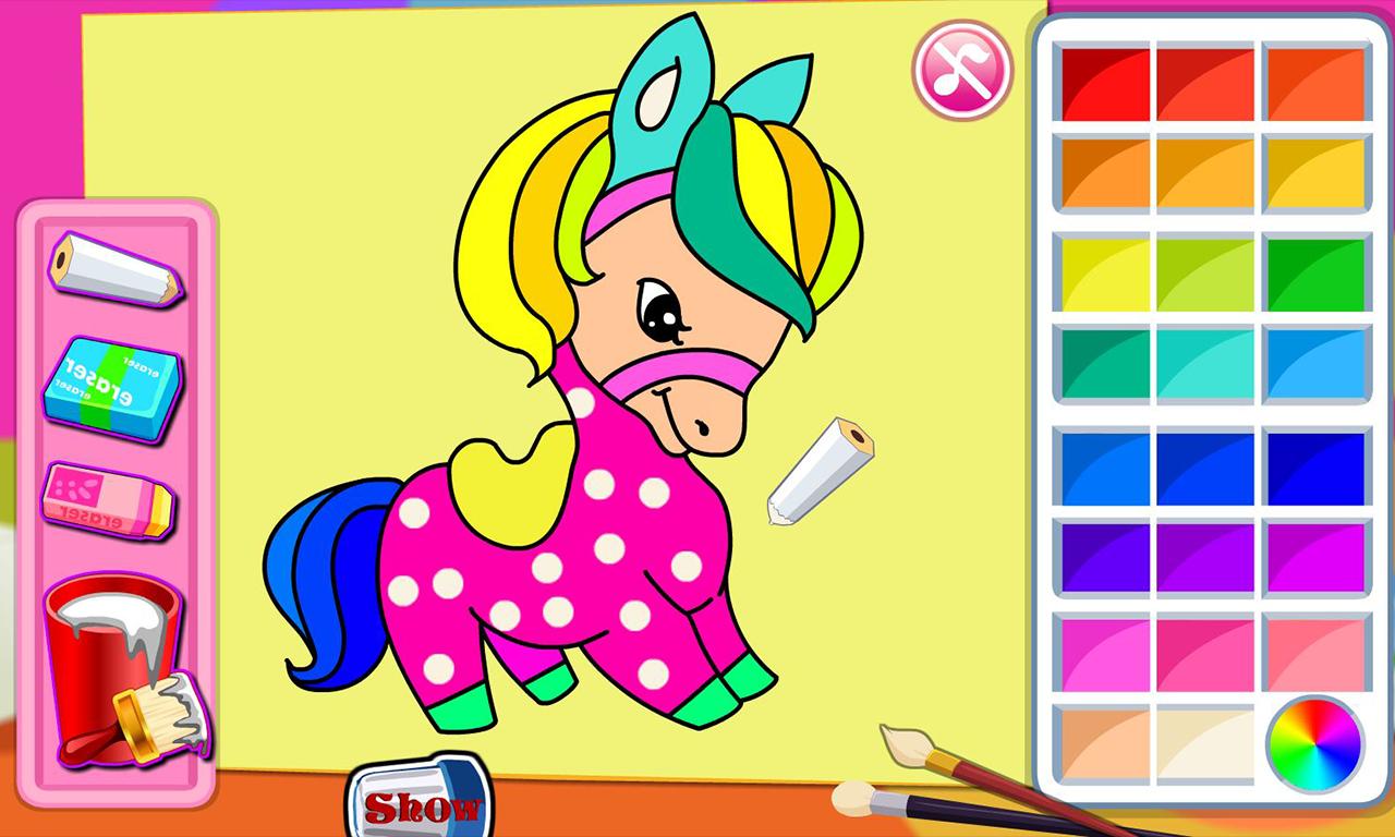 Pony coloring game