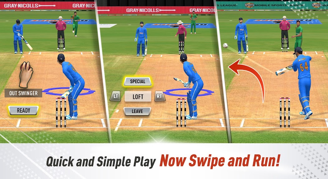 Real Cricket Swipe