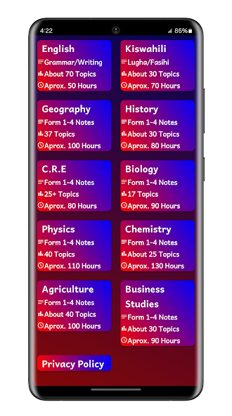 Revision App All Subjects